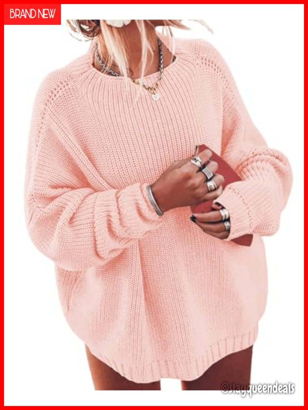 Plus Size Oversized Chunky Knit Batwing Sweater Boat Neck Pullover